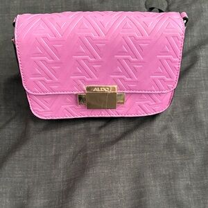 Aldo Vibrant Pink Embossed Mini Crossbody Bag